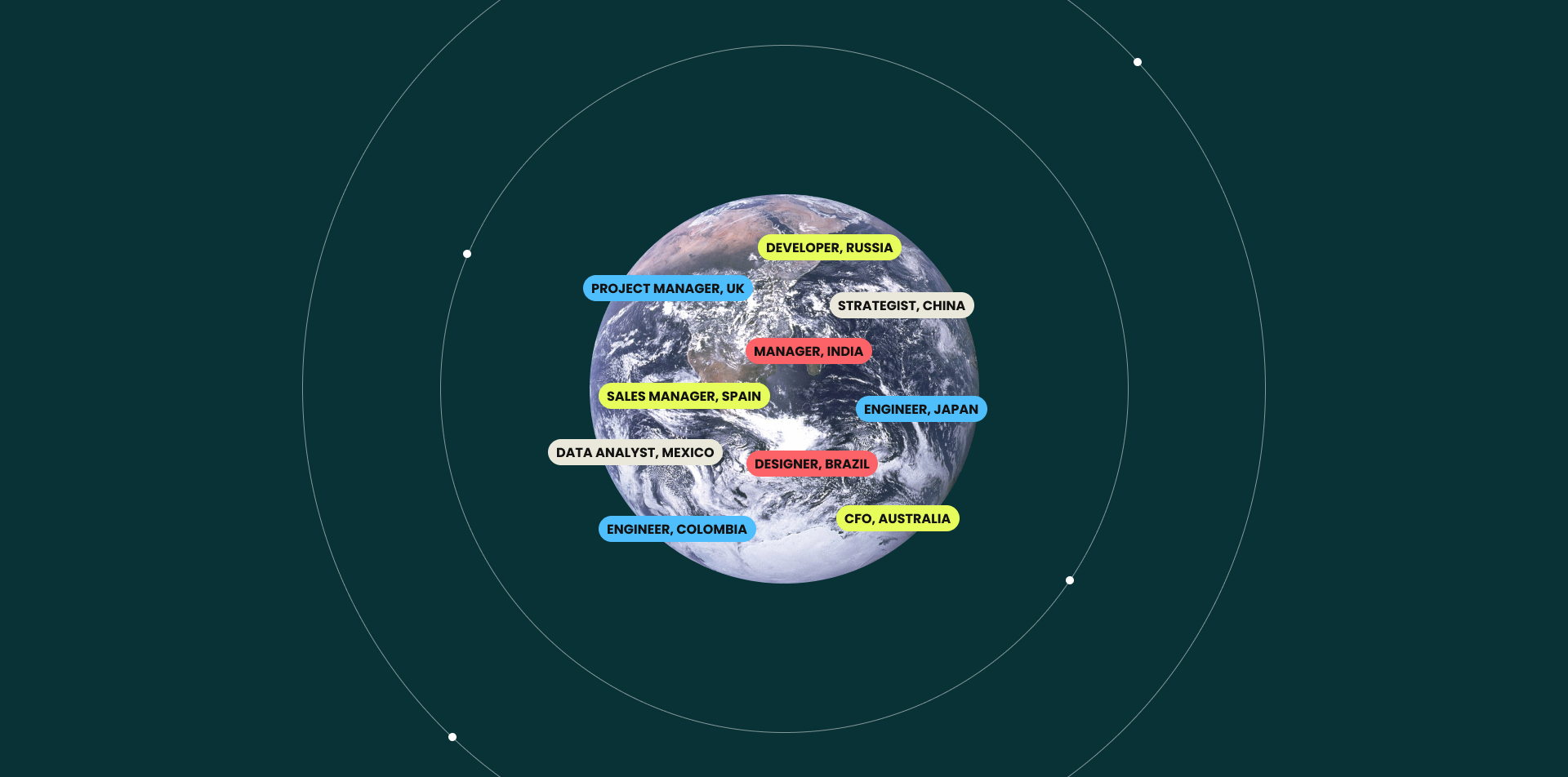 Diagram of the Global Workforce Platform user types